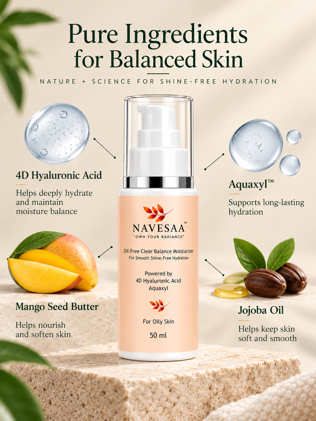 Oil-Free Clear Balance Moisturizer for Oily Skin Type