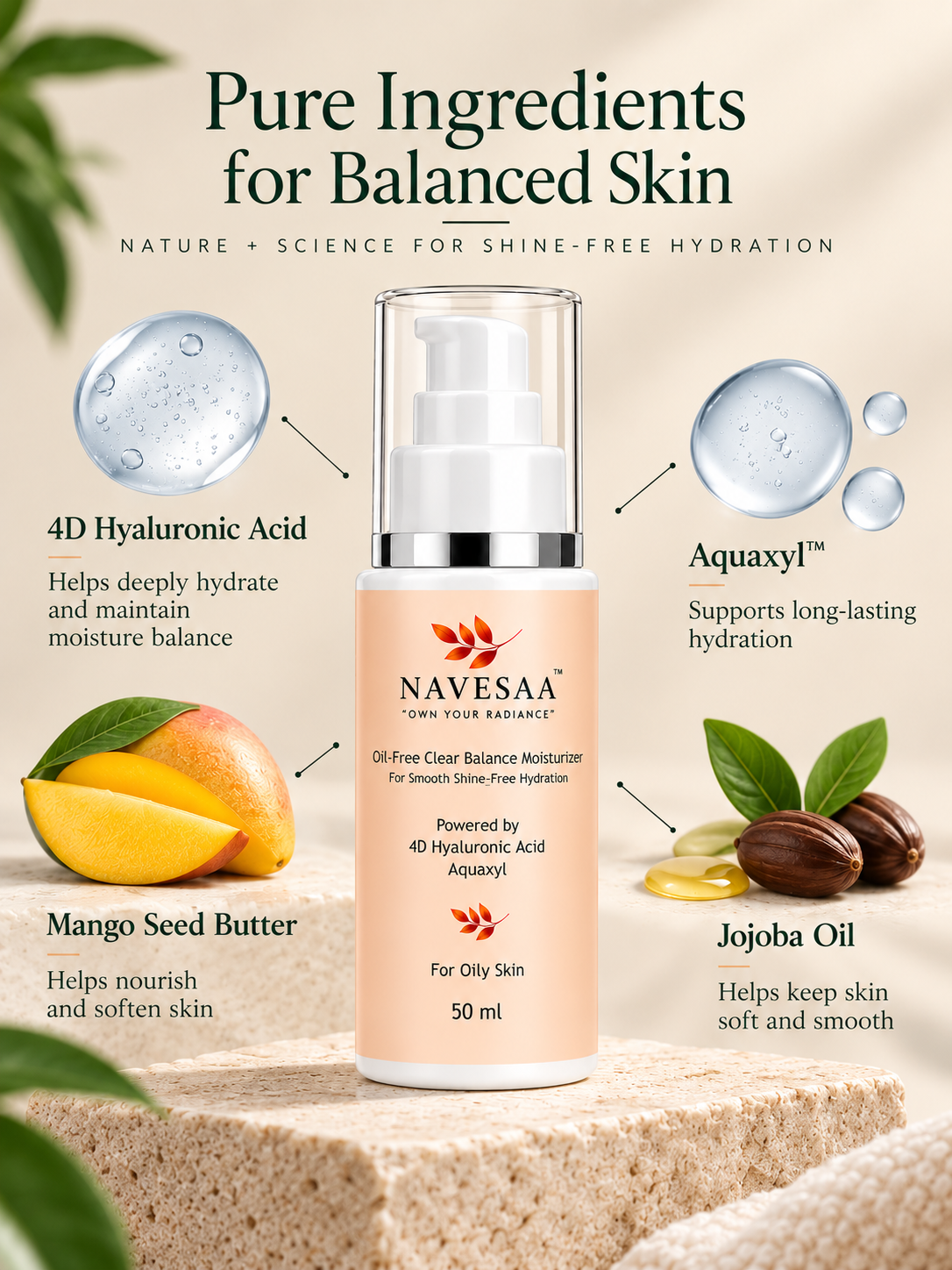 Oil-Free Clear Balance Moisturizer for Oily Skin Type